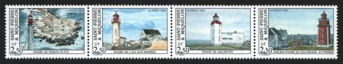 St. Pierre & Miquelon 1992 - Mi-Nr. 639-642 ** - MNH - Leuchttürme (III)