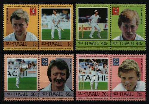 Tuvalu - Nui 1985 - Mi-Nr. 37-44 ** - MNH - Kricketspieler