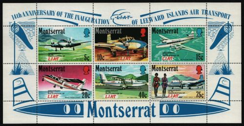 Montserrat 1971 - Mi-Nr. Block 2 ** - MNH - Flugzeuge / Airplanes