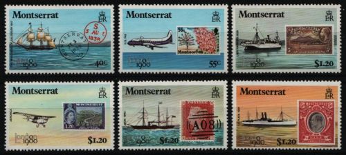 Montserrat 1980 - Mi-Nr. 417-422 ** - MNH - Marke auf Marke