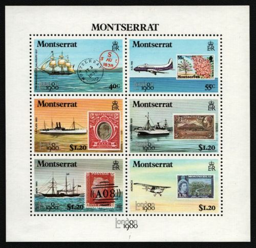 Montserrat 1980 - Mi-Nr. Block 22 ** - MNH - Marke auf Marke
