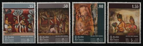 Sri Lanka 1973 - Mi-Nr. 433-436 ** - MNH - Tempelgemälde