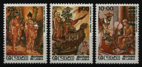 Sri Lanka 1979 - Mi-Nr. 494-496 ** - MNH - Tempelgemälde