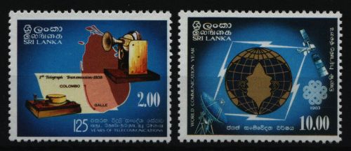Sri Lanka 1983 - Mi-Nr. 625-626 ** - MNH - Weltkommunikationsjahr