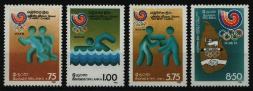 Sri Lanka 1988 - Mi-Nr. 834-837 ** - MNH - Olympia Seoul