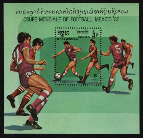 Kambodscha 1986 - Mi-Nr. Block 147 ** - MNH - Fußball / Soccer