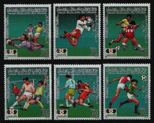 Libyen 1985 - Mi-Nr. 1618-1623 A ** - MNH - Fußball / Soccer