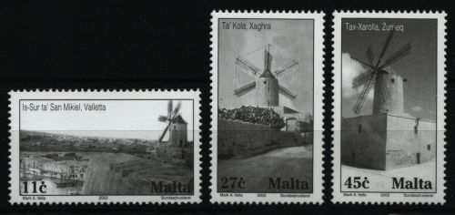 Malta 2003 - Mi-Nr. 1307-1309 ** - MNH - Windmühlen