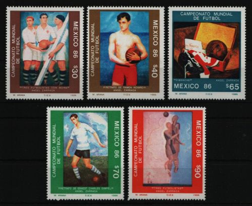 Mexiko 1986 - Mi-Nr. 1985-1989 ** - MNH - Fußball / Soccer
