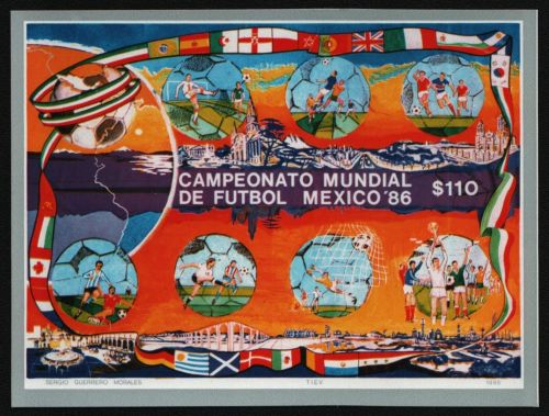 Mexiko 1986 - Mi-Nr. Block 33 ** - MNH - Fußball / Soccer