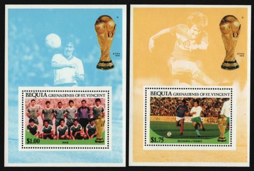 St. Vincent - Bequia 1986 - Mi-Nr. Block 5-6 ** - MNH - Fußball / Soccer