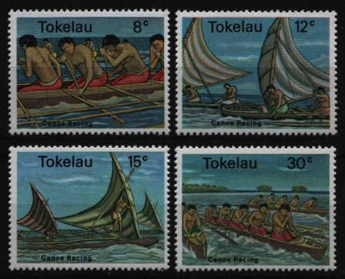Tokelau 1978 - Mi-Nr. 58-61 ** - MNH - Kanu-Rennen