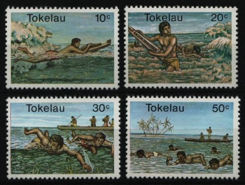 Tokelau 1980 - Mi-Nr. 66-69 ** - MNH - Wassersport
