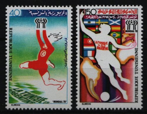 Tunesien 1978 - Mi-Nr. 930-931 ** - MNH - Fußball / Soccer