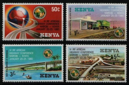 Kenia 1980 - Mi-Nr. 156-159 ** - MNH - Fernstraßenkonferenz