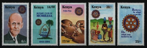 Kenia 1994 - Mi-Nr. 607-611 ** - MNH - Rotary