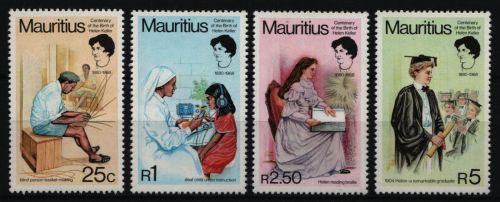 Mauritius 1980 - Mi-Nr. 498-501 ** - MNH - Helen Keller