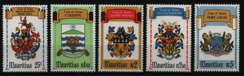 Mauritius 1981 - Mi-Nr. 511-515 A ** - MNH - Stadtwappen