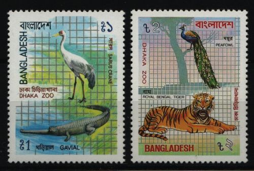 Bangladesch 1984 - Mi-Nr. 214-215 ** - MNH - Wildtiere / Wild animals