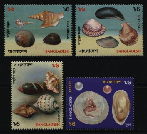 Bangladesch 1994 - Mi-Nr. 492-495 ** - MNH - Meeresschnecken / Marine snails