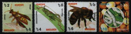 Bangladesch 2000 - Mi-Nr. 729-732 ** - MNH - Insekten / Insects