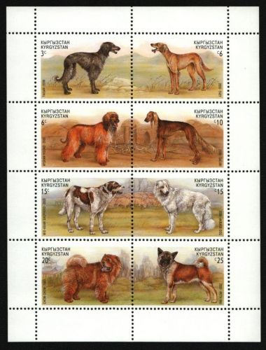 Kirgisien 2000 - Mi-Nr. 195-202 A ** - MNH - Hunde / Dogs