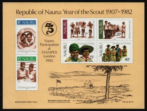 Nauru 1982 - Mi-Nr. Block 5 ** - MNH - Pfadfinder / Scouts