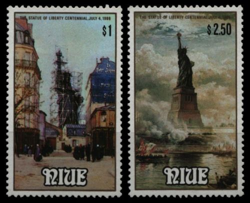 Niue 1986 - Mi-Nr. 667-668 ** - MNH - Freiheitsstatue