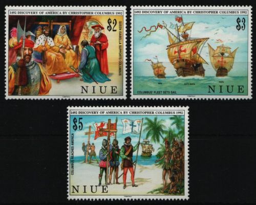 Niue 1992 - Mi-Nr. 790-792 ** - MNH - Schiffe / Ships - Columbus