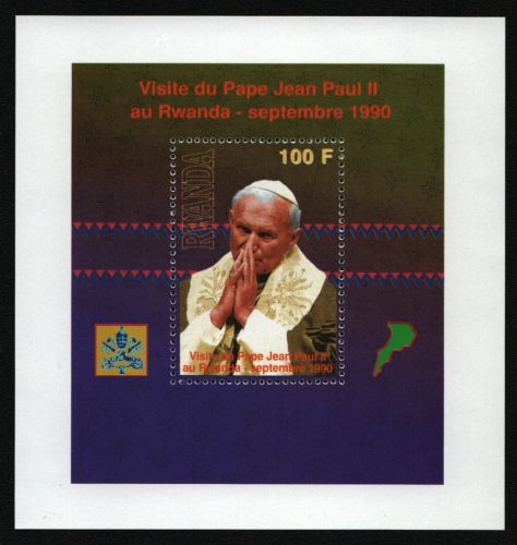 Ruanda 1990 - Mi-Nr. Block 111 ** - MNH - Papst Johannes Paul II