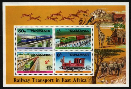 Tansania 1976 - Mi-Nr. Block 3 ** - MNH - Eisenbahn / Trains