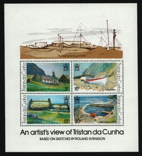 Tristan da Cunha 1978 - Mi-Nr. Block 7 ** - MNH - Gemälde / Paintings