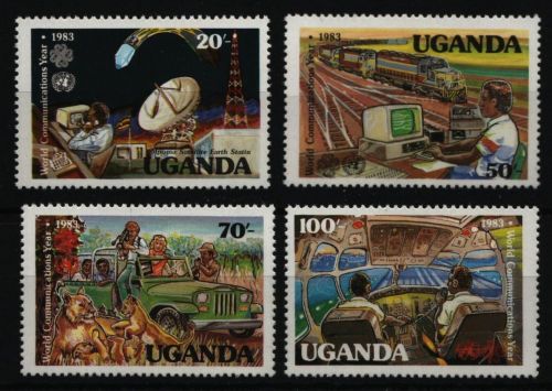 Uganda 1983 - Mi-Nr. 378-382 ** - MNH - Weltkommunikationsjahr