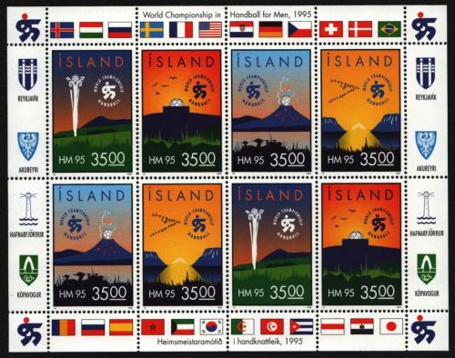Island 1995 - Mi-Nr. 820-823 ** - MNH - KLB - Handball WM