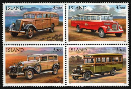 Island 1996 - Mi-Nr. 846-849 ** - MNH - Autos / Cars