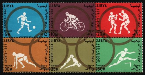 Libyen 1964 - Mi-Nr. 160-165 A ** - MNH - Olympia Tokio
