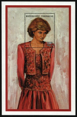 Togo 1997 - Mi-Nr. 2579 ** - MNH - als Block - Prinzessin Diana