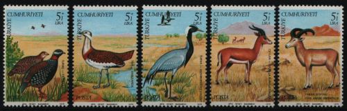 Türkei 1979 - Mi-Nr. 2501-2505 ** - MNH - einzeln - Wildtiere / Wild animals