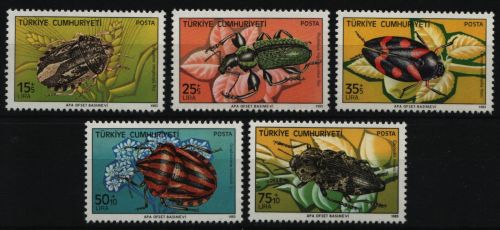Türkei 1983 - Mi-Nr. 2652-2656 ** - MNH - Insekten / Insects