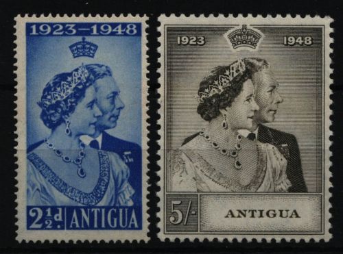 Antigua 1949 - Mi-Nr. 92-93 ** - MNH - Silberjubiläum