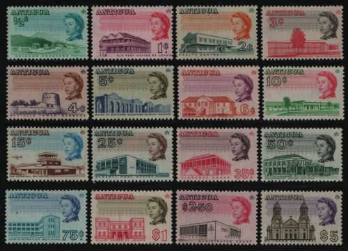 Antigua 1966 - Mi-Nr. 156-171 A ** - MNH - Queen Elizabeth II