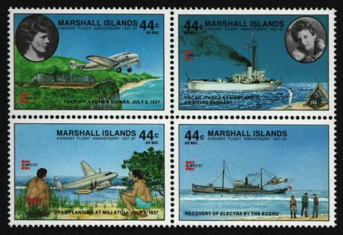 Marshall-Inseln 1987 - Mi-Nr. 120-123 ** - MNH - ZDR - Flugzeuge / Airplanes