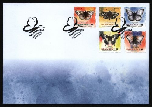 Dänemark 2021 - Mi-Nr. 2037-2041 - FDC - Schmetterlinge / Butterflies