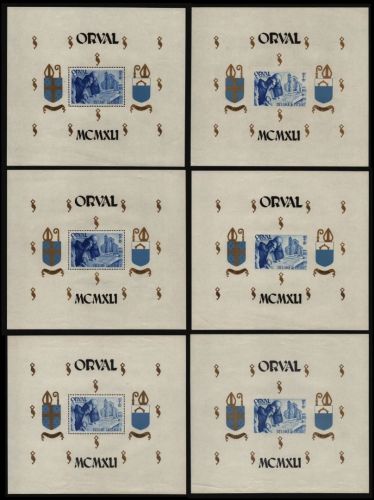 Belgien 1941 - Mi-Nr. Block 11-12 ** - MNH - je 3 Stück - Mängel / Faults