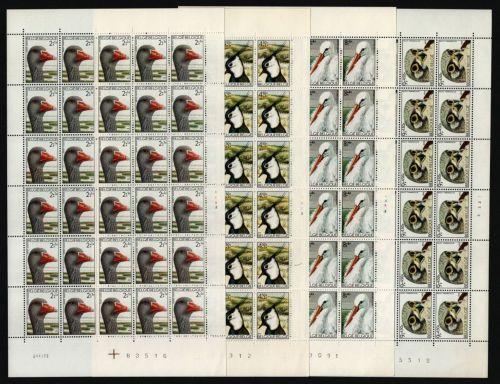 Belgien 1972 - Mi-Nr. 1706-1709 ** - MNH - Bogen - Vögel / Birds