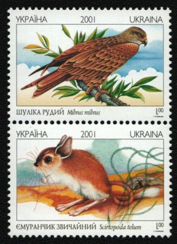 Ukraine 2001 - Mi-Nr. 459-460 ** - MNH - Paar - Wildtiere / Wild animals (II)