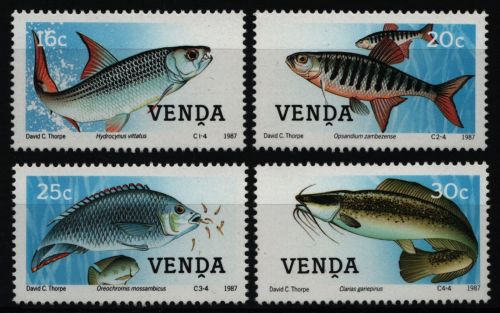Venda 1987 - Mi-Nr. 159-162 ** - MNH - Fische / Fish