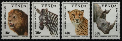 Venda 1990 - Mi-Nr. 200-203 ** - MNH - Wildtiere / Wild animals