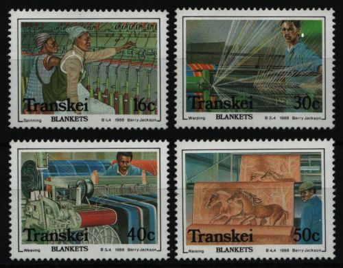 Transkei 1988 - Mi-Nr. 218-221 ** - MNH - Deckenherstellung