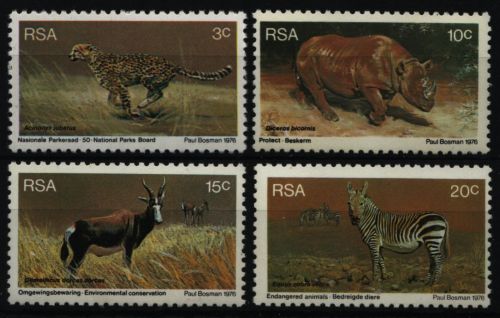 Südafrika 1976 - Mi-Nr. 500-503 ** - MNH - Wildtiere / Wild animals
